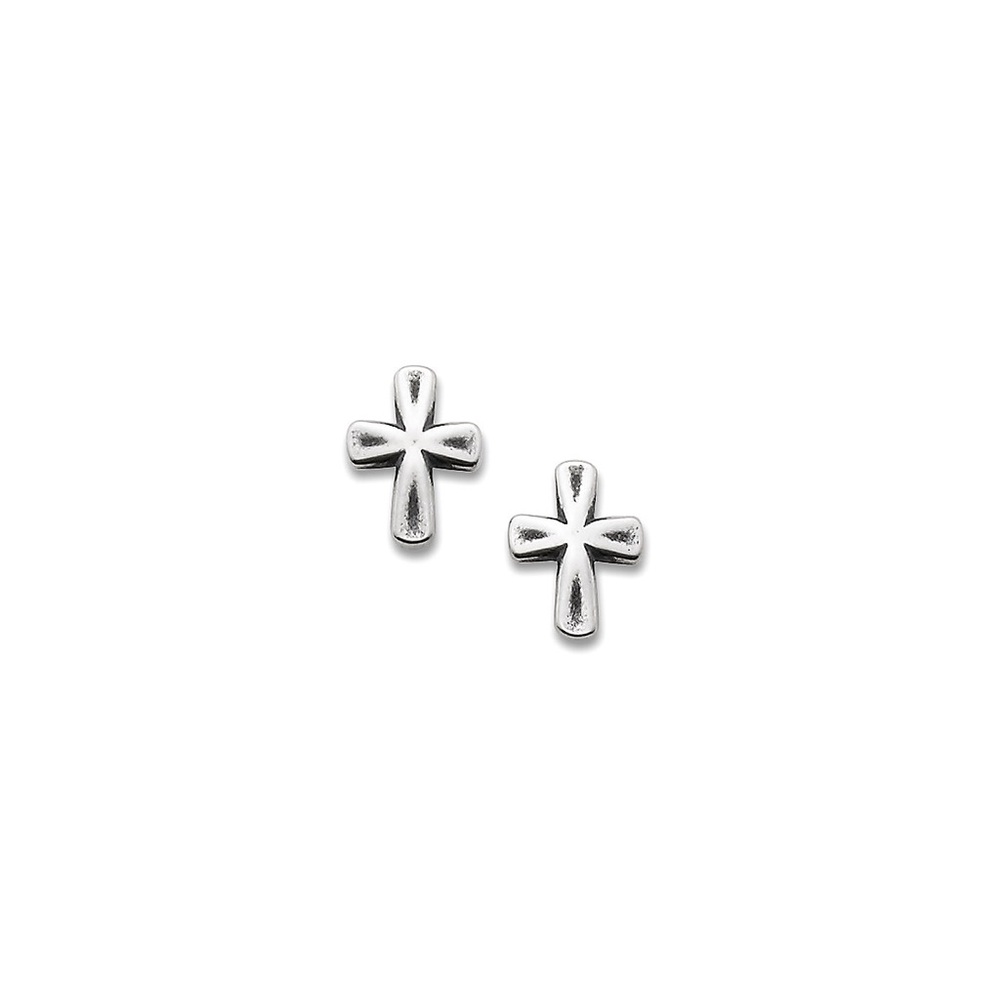 James Avery Sign of Faith SS ear posts